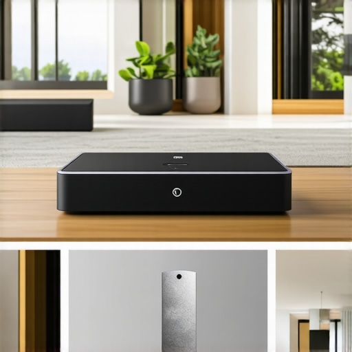 Wireless speakers placed strategically around a modern living room for whole home audio