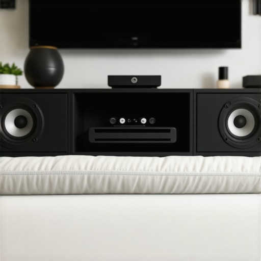 Stylish living room with multiple Wi-Fi speakers for home audio