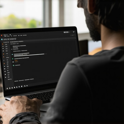 Person logging into router admin panel to improve multiroom audio performance.