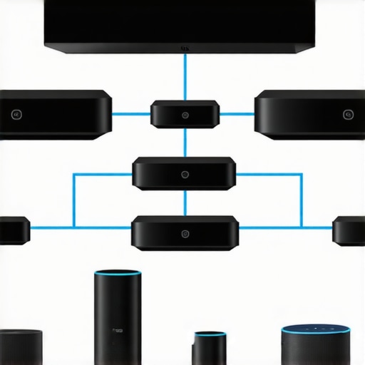 Diagram showing multiple Wi-Fi routers and smart speakers arranged for optimal coverage and minimal interference.