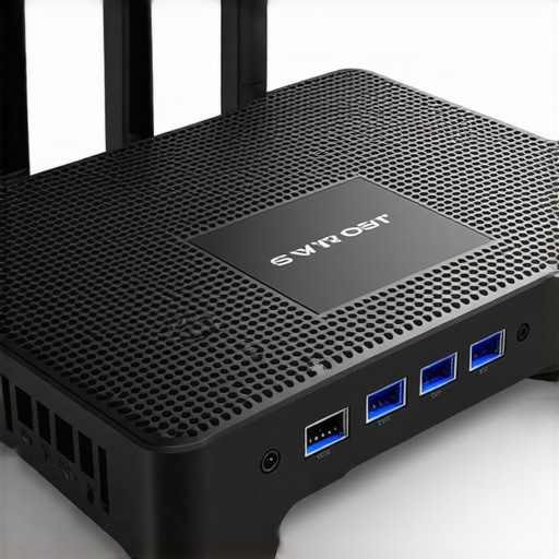 A high-performance mesh Wi-Fi system setup in a home with multiple smart audio devices.