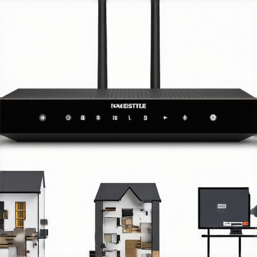 Illustration of a house with strategically placed Wi-Fi mesh nodes for seamless internet coverage.