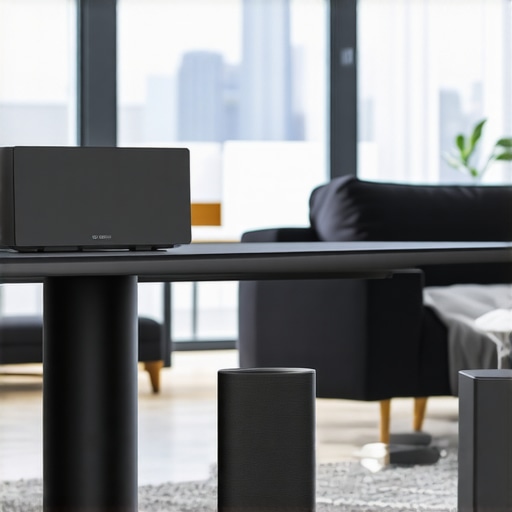 Home audio system with Wi-Fi router and wireless speakers